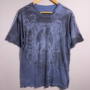 Vintage Affliction T-Shirt Mens Size 2XL Distressed Graphic Skull Y2K